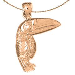 14K oder 18K Gold Tukan Anhänger