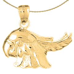 10K, 14K or 18K Gold Cockatiel Bird Pendant