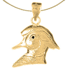 10K, 14K or 18K Gold Duck Pendant