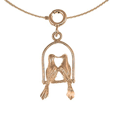 14K or 18K Gold Parrot Pendant