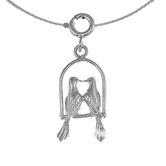 14K or 18K Gold Parrot Pendant