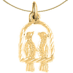 14K or 18K Gold Parrot Pendant