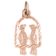 14K or 18K Gold Parrot Pendant