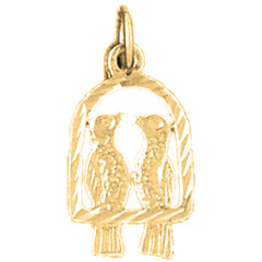 14K or 18K Gold Parrot Pendant