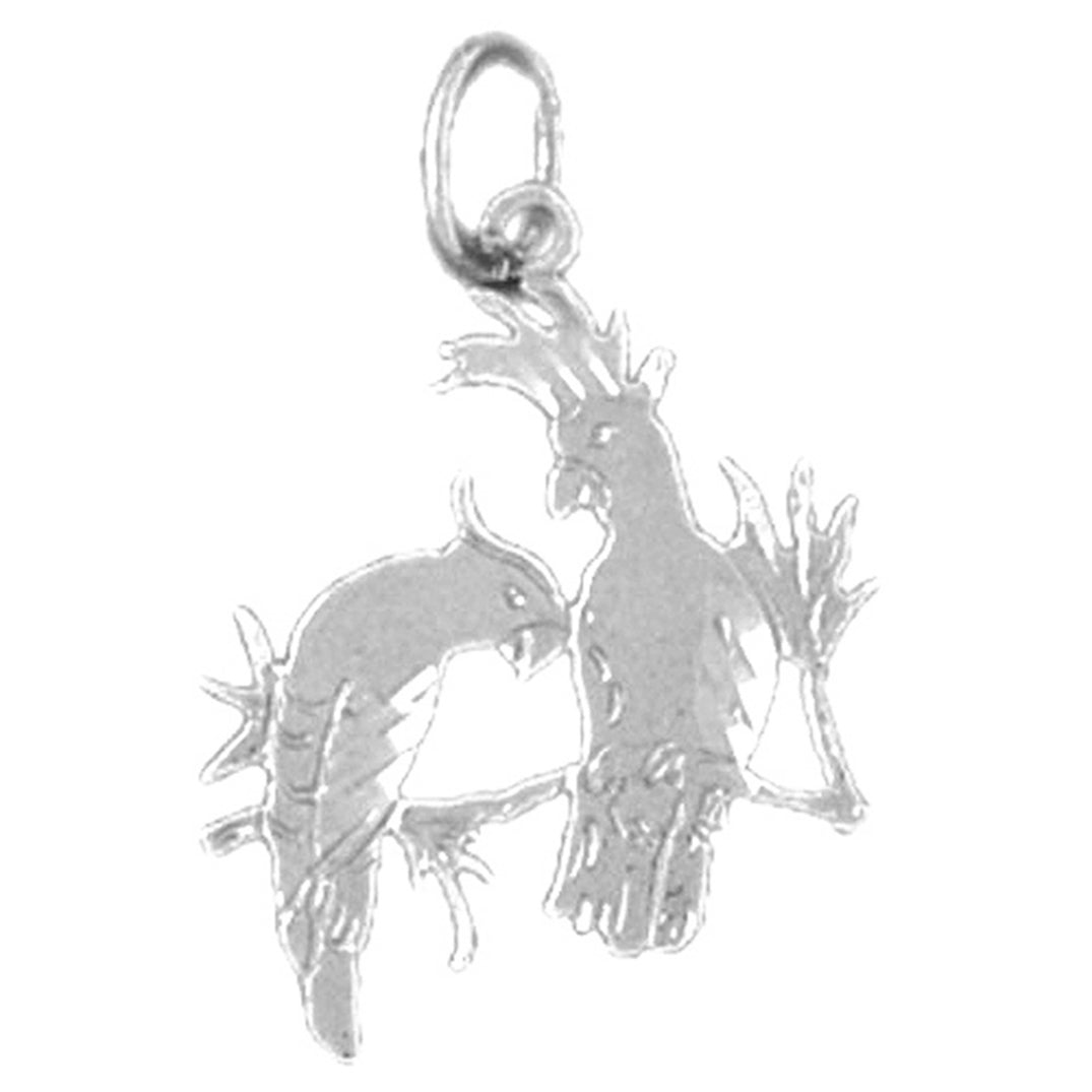 14K or 18K Gold Parrot Pendant