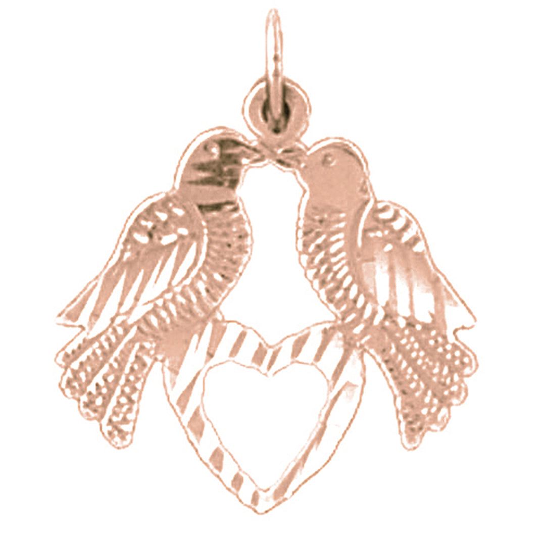 14K or 18K Gold Parrot Pendant