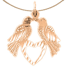 14K or 18K Gold Parrot Pendant
