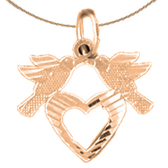 14K or 18K Gold Parrot Pendant