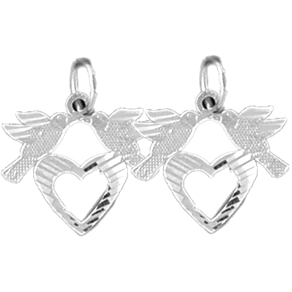 Sterling Silver 16mm Parrot Earrings
