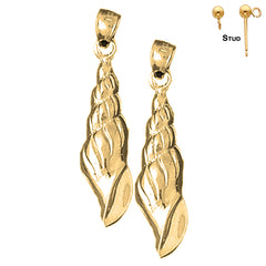 14K or 18K Gold Conch Shell Earrings