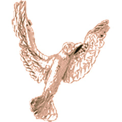 10K, 14K or 18K Gold Hummingbird Pendant