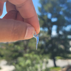 10K, 14K or 18K Gold 3D Swallow Pendant