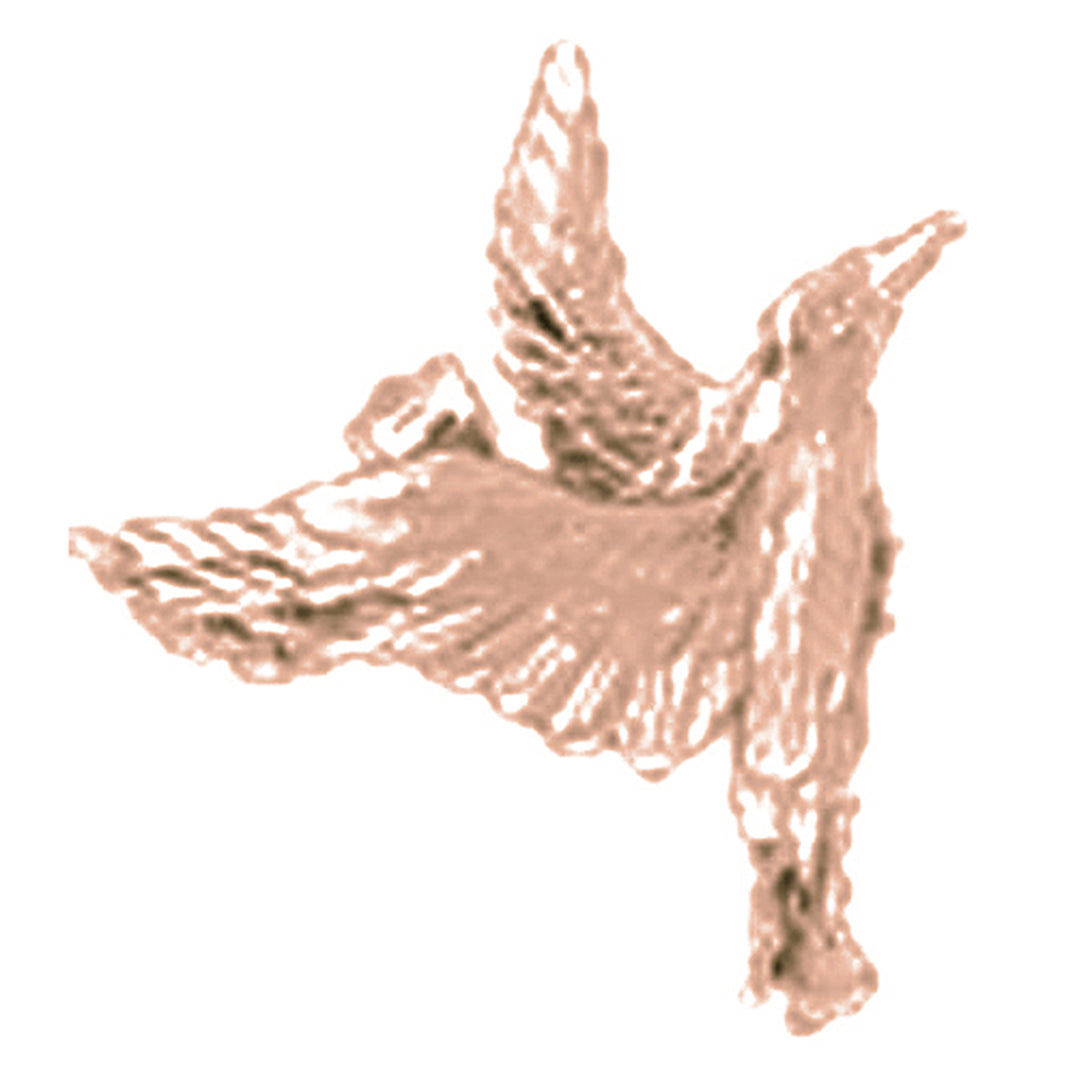 10K, 14K or 18K Gold Hummingbird Pendant