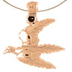 10K, 14K or 18K Gold Hummingbird Pendant