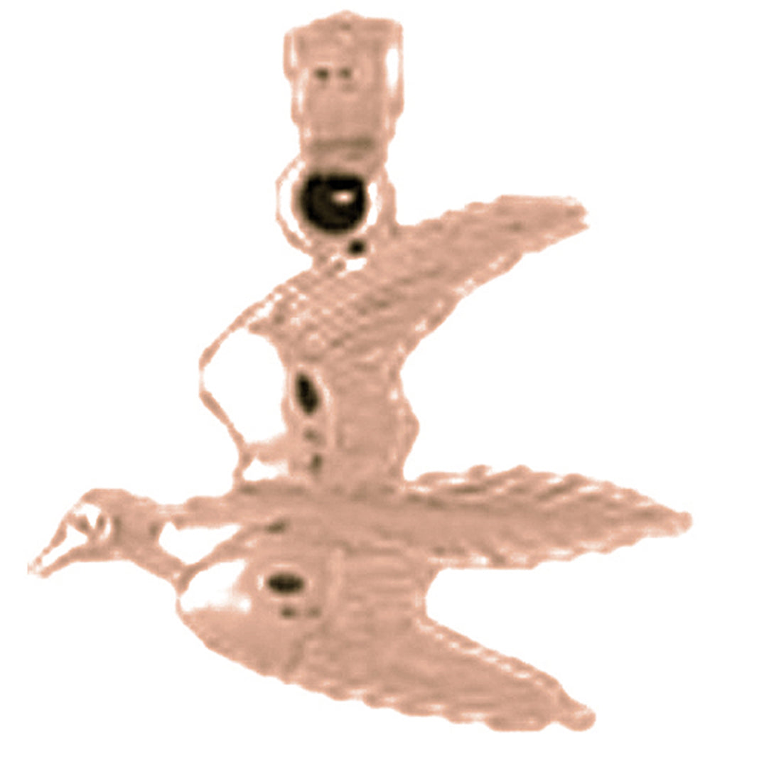 10K, 14K or 18K Gold Hummingbird Pendant