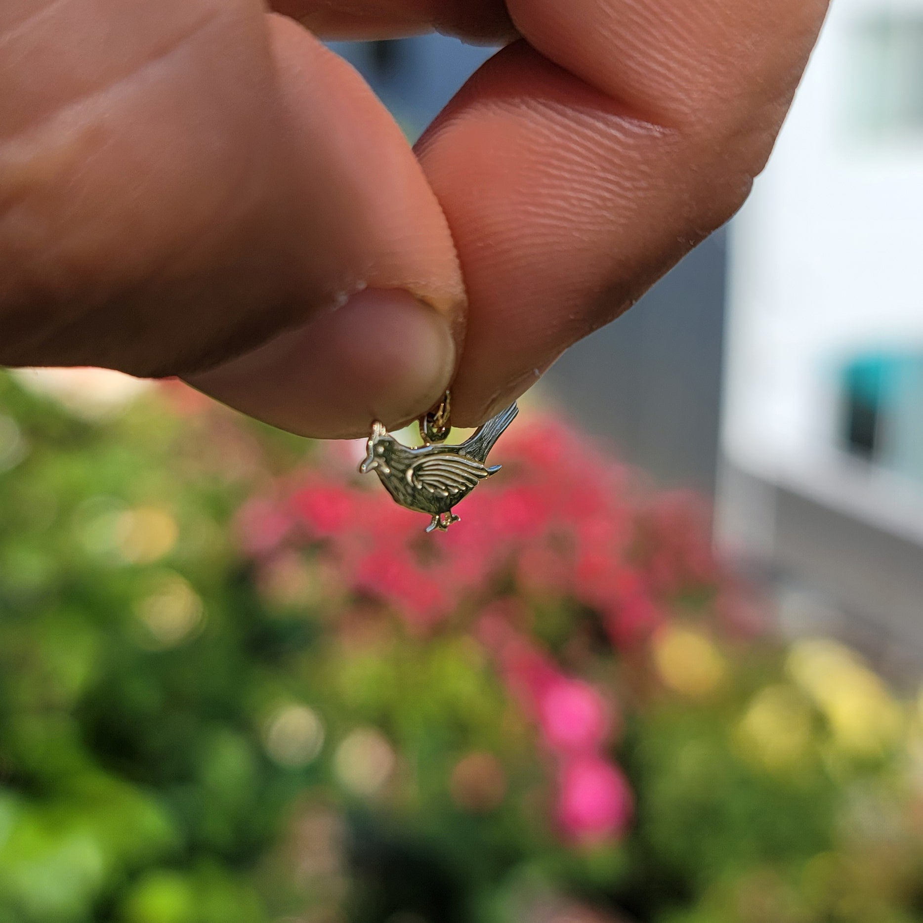 14K or 18K Gold Cardinal Bird Pendant