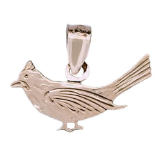 14K or 18K Gold Cardinal Bird Pendant