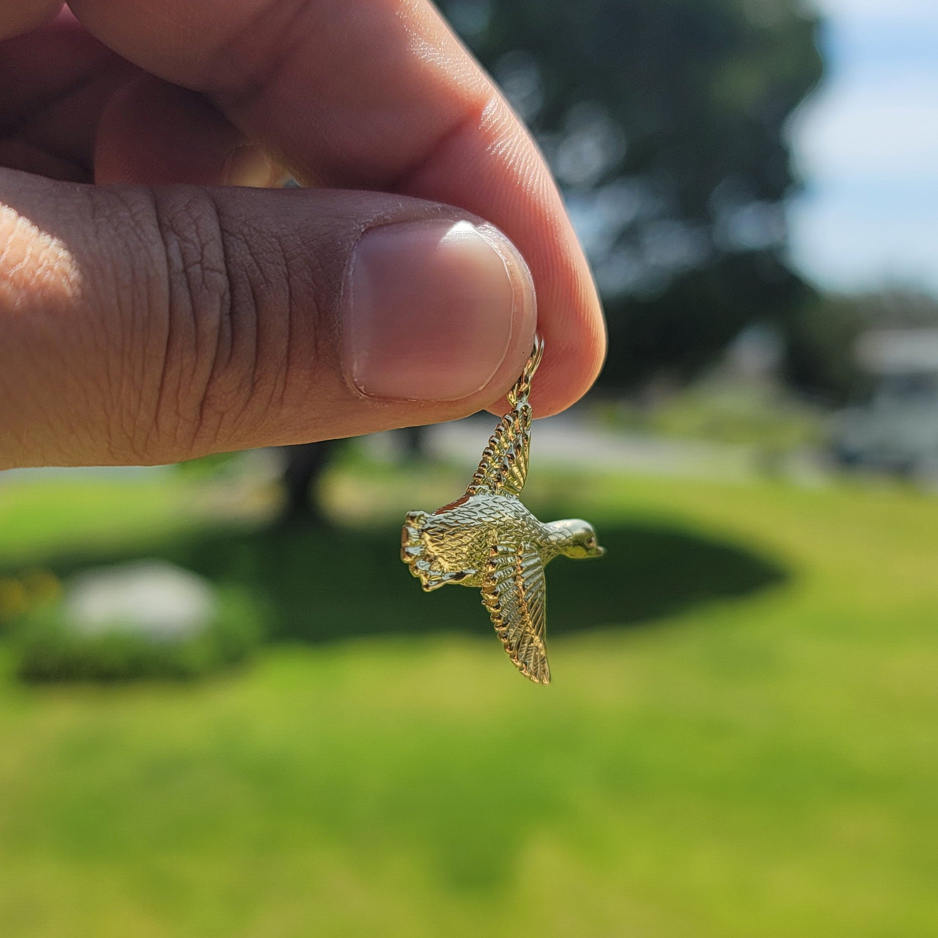 10K, 14K or 18K Gold Duck Pendant