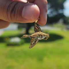 10K, 14K or 18K Gold Duck Pendant