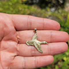 10K, 14K or 18K Gold Duck Pendant