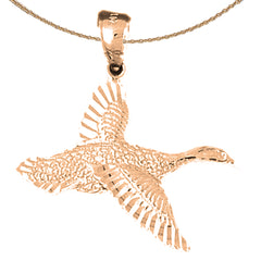 10K, 14K or 18K Gold Duck Pendant