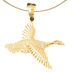 10K, 14K or 18K Gold Duck Pendant