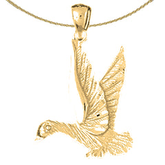 10K, 14K or 18K Gold Duck Pendant