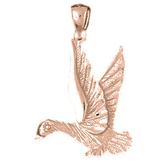 10K, 14K or 18K Gold Duck Pendant