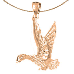 10K, 14K or 18K Gold Duck Pendant