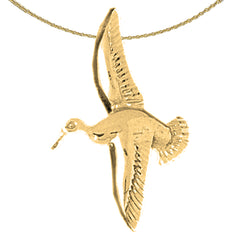 10K, 14K or 18K Gold Duck Pendant