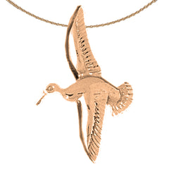 10K, 14K or 18K Gold Duck Pendant