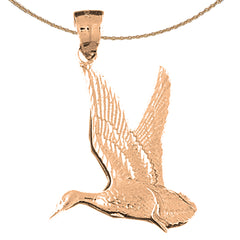 10K, 14K or 18K Gold Duck Pendant