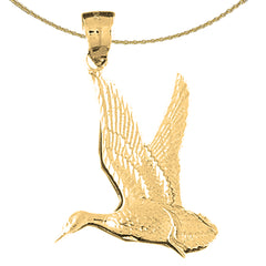 10K, 14K or 18K Gold Duck Pendant