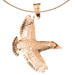 10K, 14K or 18K Gold Duck Pendant