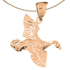 10K, 14K or 18K Gold Duck Pendant