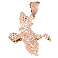 10K, 14K or 18K Gold Duck Pendant