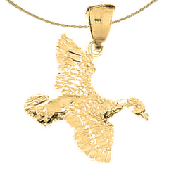 10K, 14K or 18K Gold Duck Pendant