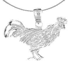 Colgante de Gallo de Oro de 14K o 18K