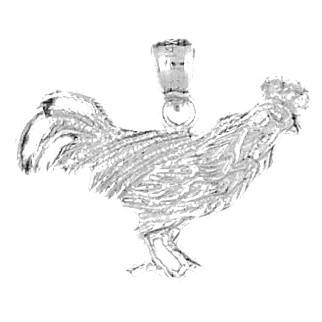 14K or 18K Gold Rooster Pendant