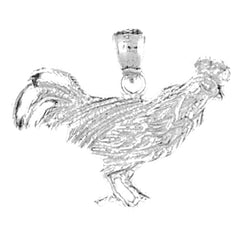 14K or 18K Gold Rooster Pendant