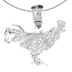 14K or 18K Gold Rooster Pendant