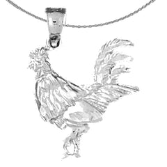 14K or 18K Gold Rooster Pendant