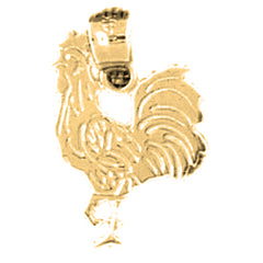 14K or 18K Gold Rooster Pendant