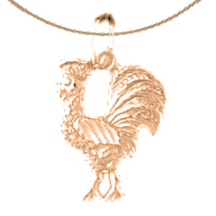 14K oder 18K Gold Hahn Anhänger