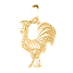 14K or 18K Gold Rooster Pendant