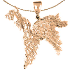 10K, 14K or 18K Gold Pelican Pendant