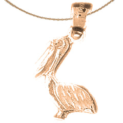14K or 18K Gold Pelican Pendant