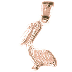 14K or 18K Gold Pelican Pendant