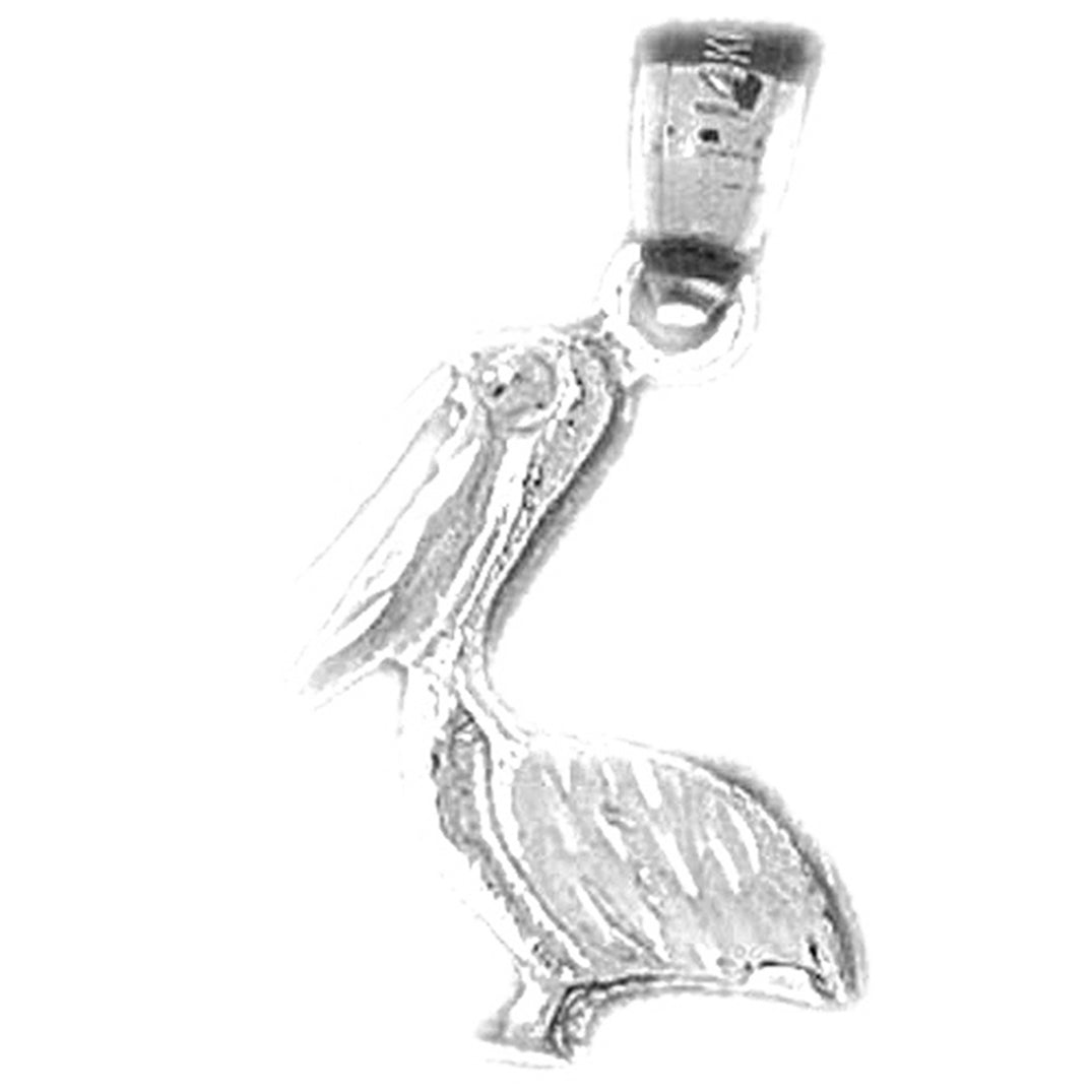 14K or 18K Gold Pelican Pendant