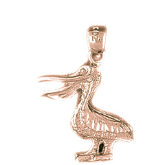 14K or 18K Gold Pelican Pendant
